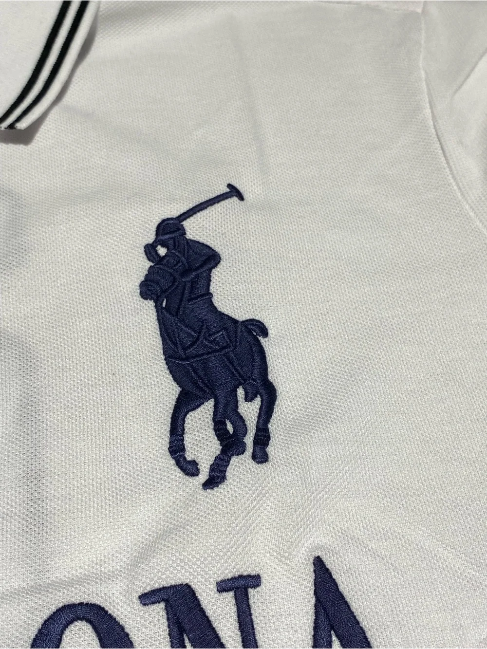 Polo Ralph Lauren White Barcelona Spain Polo Shirt Slim Fit Brand New Mens